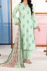 NUSLW3105 Printed Lawn Suit - Unstitched 3Pc