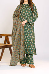 NUSLW3027 Printed Lawn Suit - Unstitched 3Pc