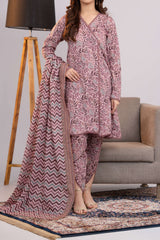 NUSLW3061 Printed Lawn Suit - Unstitched 3Pc
