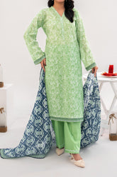 Unstitched 3Pc Printed Lawn Suit - NUSLW3119