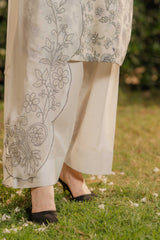 NPSA3076 Printed Embroidered Suit - Stitched 3Pc