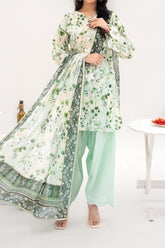 NUSLW3115 Printed Lawn Suit - Unstitched 3Pc