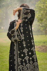 NPSSE3086 Schiffli Embroidered Lawn Suit - Stitched 3Pc