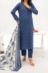 NUSLW3139 Printed Lawn Suit - Unstitched 3Pc