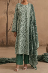 NUSLW3099 Printed Lawn Suit - Unstitched 3Pc