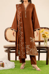 Stitched 3Pc - Peach Embroidered - NPWPDE3023