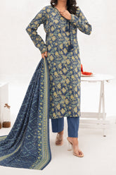 NUSLW3142 Printed Lawn Suit - Unstitched 3Pc