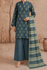 NUSLW3133 Printed Lawn Suit - Unstitched 3Pc