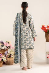 NUSLW3145 Printed Lawn Suit - Unstitched 3Pc