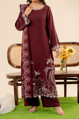 Stitched 3Pc - Peach Embroidered - NPWPDE3027