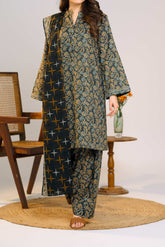 NUSLW3031 Printed Lawn Suit - Unstitched 3Pc