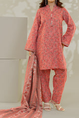 Unstitched 3Pc - Printed Khaddar Suit - 263002