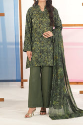 NUSLW3412 Printed Lawn Suit - Unstitched 3Pc