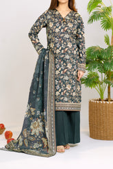 NUSLW3023 Printed Lawn Suit - Unstitched 3Pc