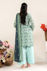 NUSLW3135 Printed Lawn Suit - Unstitched 3Pc