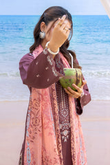 NUSLD3093 Dobby Embroidered Lawn Suit - Unstitched 3Pc