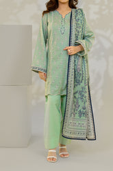 Unstitched 3Pc - Printed Khaddar Suit - 263011