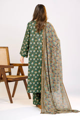 NUSLW3027 Printed Lawn Suit - Unstitched 3Pc