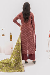 NUSLW3109 Printed Lawn Suit - Unstitched 3Pc