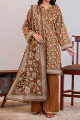 NUSLW3402 Printed Lawn Suit - Unstitched 3Pc