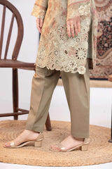 NPSLE3088 Printed Embroidered Lawn Suit - Stitched 3Pc