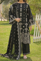 NPSSE3086 Schiffli Embroidered Lawn Suit - Stitched 3Pc