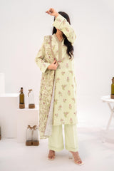 NUSLW3116 Printed Lawn Suit - Unstitched 3Pc