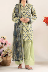 NUSLW3137 Printed Lawn Suit - Unstitched 3Pc
