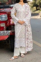 Stitched 3Pc - Embroidered Lawn - NPSLE3154