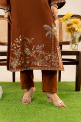 Stitched 3Pc - Peach Embroidered - NPWPDE3023