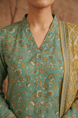 NUSLW3104 Printed Lawn Suit - Unstitched 3Pc