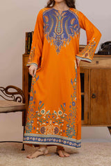 Npslr112 Printed Raw Silk Lawn - Stitched 1Pc