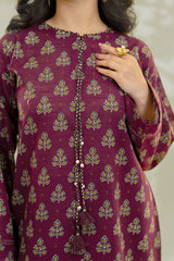 Unstitched 3Pc - Printed Khaddar Suit - 263003