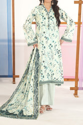 NUSLW3415 Printed Lawn Suit - Unstitched 3Pc