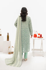 Unstitched 3Pc Printed Lawn Suit - NUSLW3111