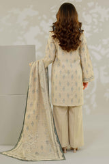 Unstitched 3Pc - Printed Khaddar Suit - 263027