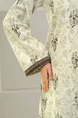Unstitched 3Pc - Printed Khaddar Suit - 263005