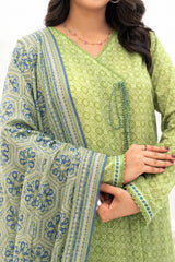 NUSLW3132 Printed Lawn Suit - Unstitched 3Pc