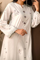Npsde2112 Embroidered Dobby Lawn - Stitched 2Pc