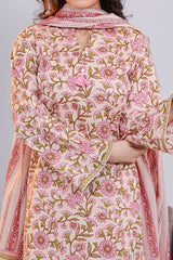 NUSLW3047 Printed Lawn Suit - Unstitched 3Pc