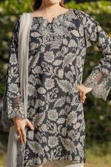 NPSA3077 Printed Embroidered Suit - Stitched 3Pc