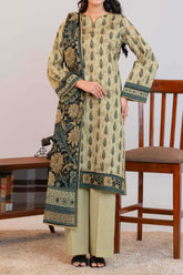 NUSLW3040 Printed Lawn Suit - Unstitched 3Pc