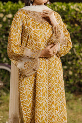 NPSA3074 Printed Embroidered Suit - Stitched 3Pc