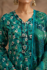NUSLW3409 Printed Lawn Suit - Unstitched 3Pc