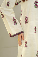 Unstitched 3Pc - Printed Khaddar Suit - 263008