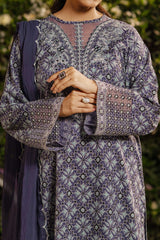 NPSA3079 Printed Embroidered Suit - Stitched 3Pc