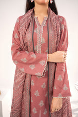 NUSLW3114 Printed Lawn Suit - Unstitched 3Pc
