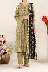 NUSLW3121 Printed Lawn Suit - Unstitched 3Pc