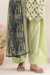 NUSLW3137 Printed Lawn Suit - Unstitched 3Pc