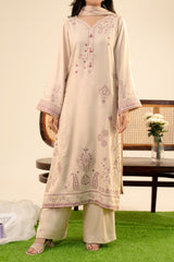 Stitched 3Pc - Peach Embroidered - NPWPDE3022